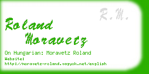 roland moravetz business card